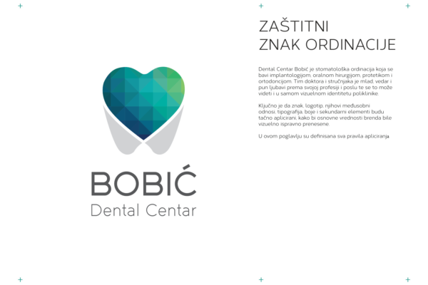 dental-center-bobic-brand-identity Dental Center Bobić brand guidelines showing the heart-shaped logo