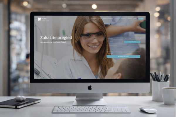 dental-center-bobic-website-design Dental Center Bobić website displayed on a desktop monitor